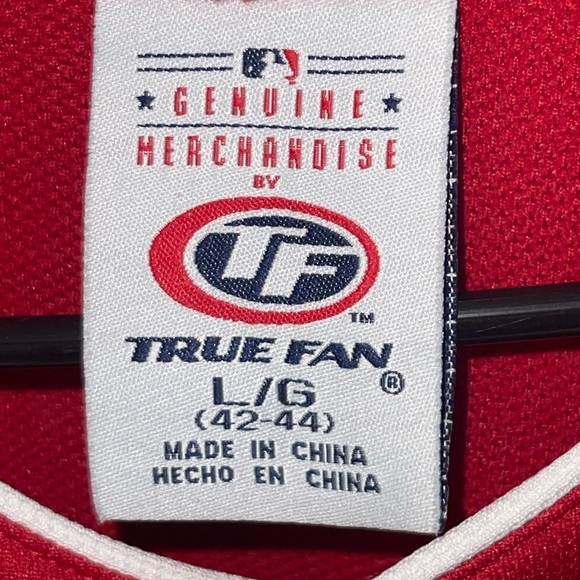 Los Angeles Angels Jersey True Fan Red Blue Large MLB Authentic - Picture 4 of 5